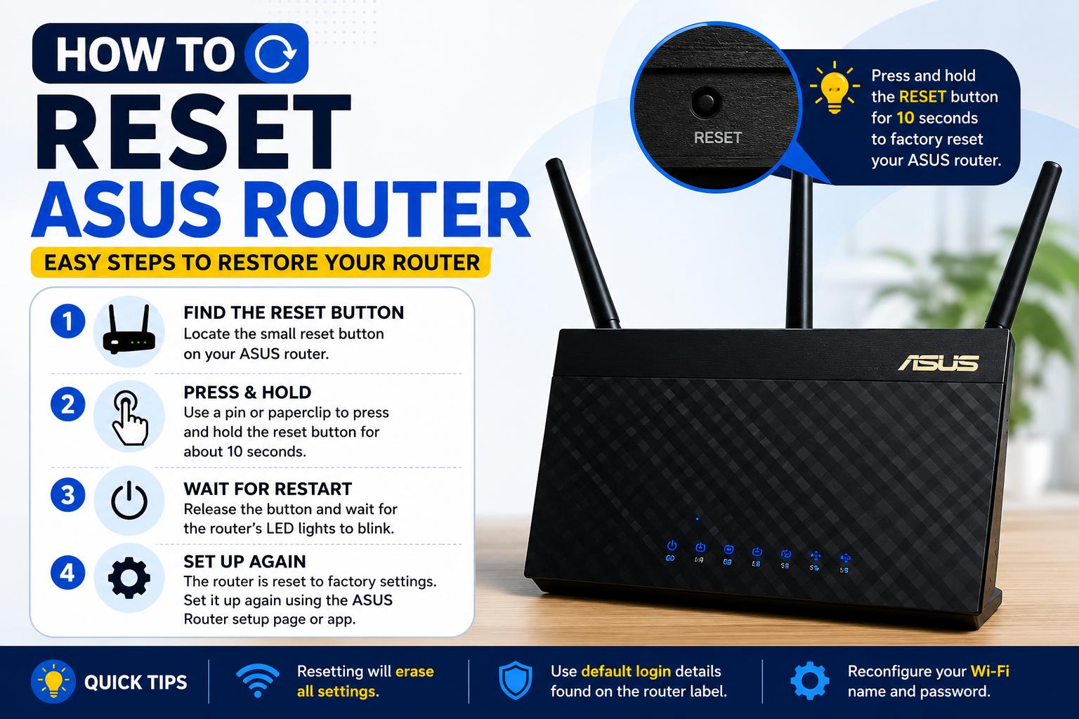 How to Reset Asus Router in Easy Steps (2026 Guide)