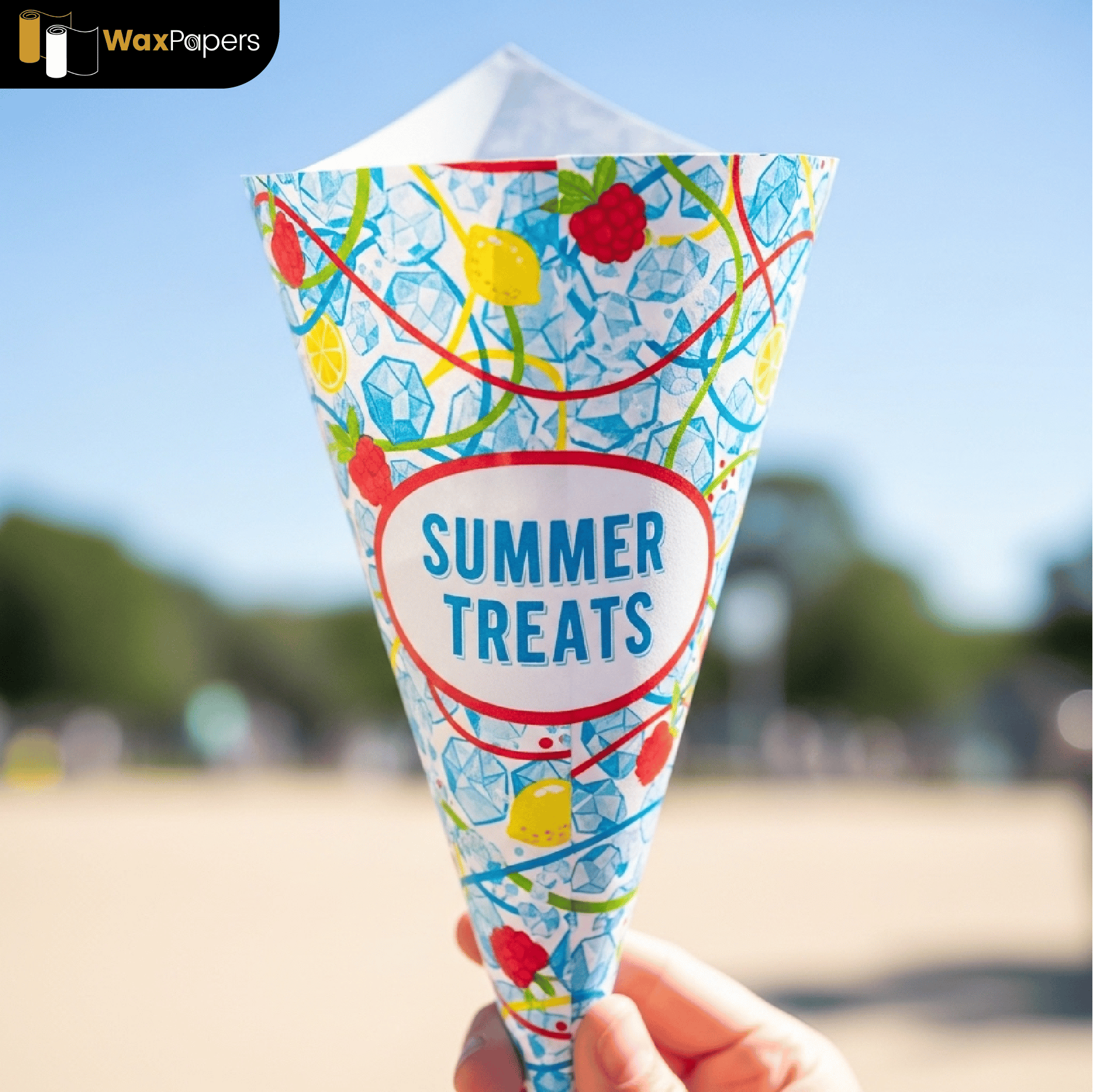 Personalized Custom Paper Cones for Food Businesses