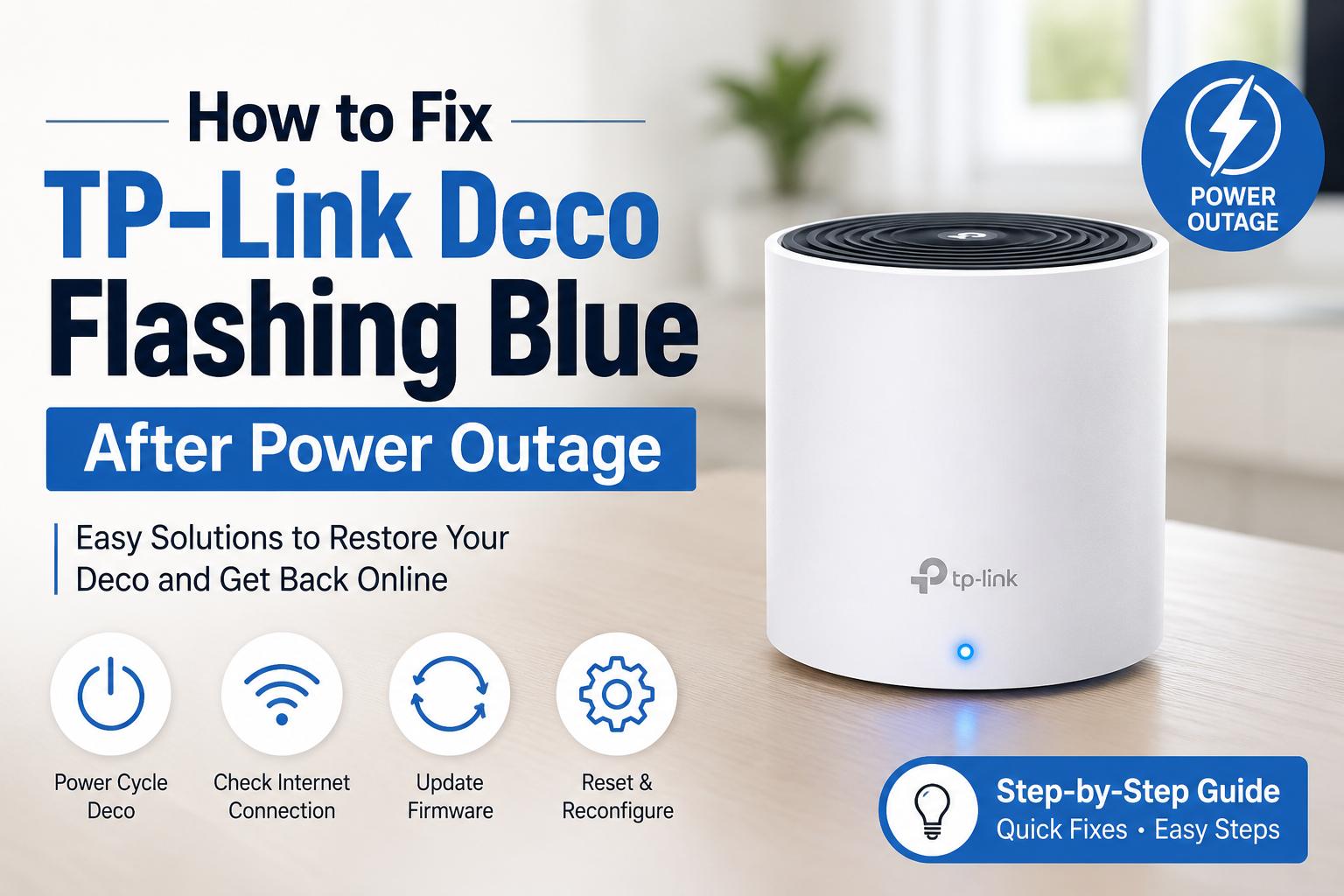 How to Fix TP-Link Deco Flashing Blue After Power Outage