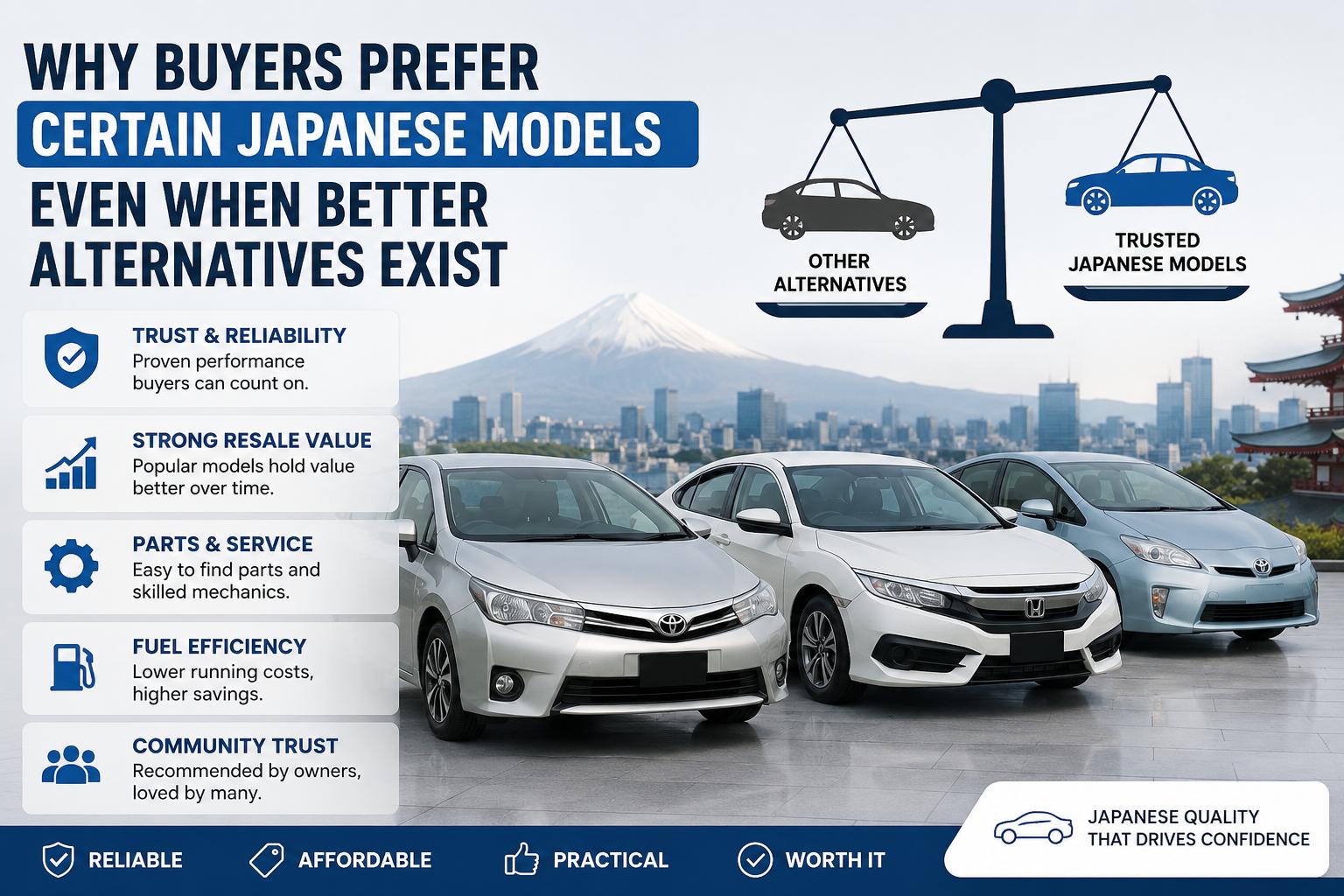 Why Buyers Prefer Certain Japanese Models Even When Better Alternatives Exist